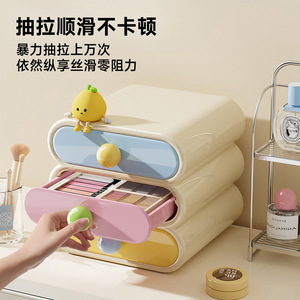 กล่องเก็บของตั้งโต๊ะพร้อมลิ้นชัก กล่องจัดระเบียบเครื่องสำอางพลาสติกสำหรับหอพักนักเรียน - Product Image 3
