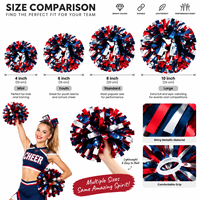 Pompons de cheerleading métalliques de haute qualité pour enfants et jeunes, pour compétitions, entraînements et spectacles, accessoires de cheerleading