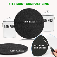 Filtre à charbon de bois remplaçable de haute qualité, filtre à charbon actif, chargement de filtres à compost pour poubelles de cuisine
