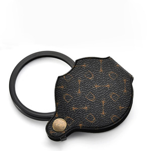 Mini poche en cuir PU Portable pliable microscope de poche <span class=keywords><strong>loupe</strong></span> lentille <span class=keywords><strong>loupe</strong></span> - Product Image 4