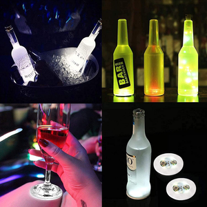 Adesivo Luminoso Impermeabile per Bottiglia di Vino, Luci LED per Sottobicchieri, per Feste e Promozioni, Adesivo LED Verde per Bottiglie di Champagne - Product Image 4