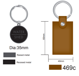 OEM奢华牛皮真皮登山扣钥匙扣定制雕刻复古空白钥匙扣高级促销产品 - Product Image 6