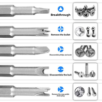 Jeu de 33 embouts de tournevis en acier, Phillips/plate/torx, chromés, antidérapants, avec poignée PPABS autobloquante, pour usage industriel, bricolage, OEM