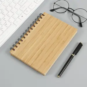 Wooden Cover A5 spiral notebook hardcover notebook customized notebooks for students