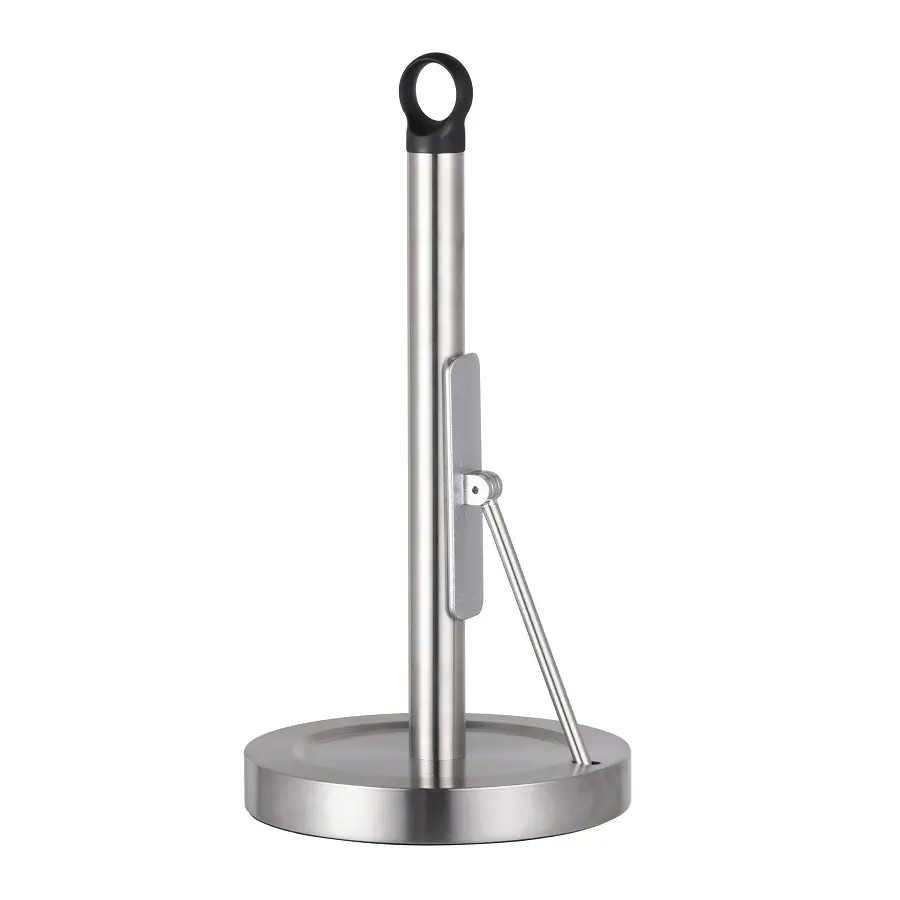 High Quality Countertop Stainless Steel Modern Kitchen Paper Holder Stand With Arm