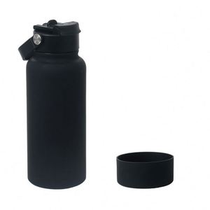 Grande bouteille d'eau en acier inoxydable à double isolation avec fond en silicone bouteille d'eau pour l'école de sport bouteille d'eau - Product Image 2