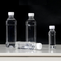 Bouteilles d'eau en plastique PET carrées de qualité alimentaire, étanches, 100 ml, 500 ml, bouteilles de jus, bouteilles PET portables personnalisées pour les boissons