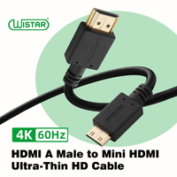 WISTAR High Speed Fiber 4k hdmi Cable hd Video Gold Plated 4k 1080p Mini hdmi to hdmi Cable