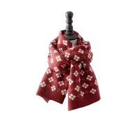 Écharpe longue unisexe d'hiver, style décontracté, motif cerf de Noël, double face, florale, coréenne, isolante thermiquement, polyvalente
