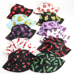 Chapeau Bob Unisexe Imprimé Légumes Impression Numérique Extérieur Printemps Été Polyester Toile Pour Hommes Femmes Étudiants - Product Image 3