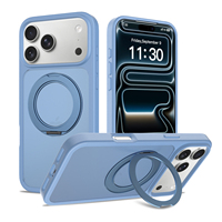 Étui magnétique pour iPhone 18 Pro Max avec support magnétique, coque de téléphone antichoc translucide mate pour iPhone 16 17 18 Pro
