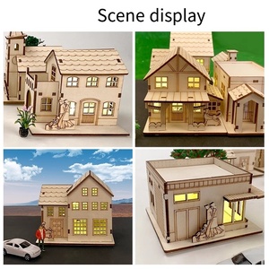 <span class=keywords><strong>3D</strong></span> LED ánh sáng cabin câu đố bằng gỗ mô hình giáng sinh sáng log House Đối với trang trí nội thất DIY cửa sổ trang trí món quà đồ chơi - Product Image 2