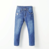 Celana Jeans Anak Laki-Laki Musim Semi Musim Panas Warna Biru Baru Nyaman Bernapas Denim Modis Gaya Eropa High Street
