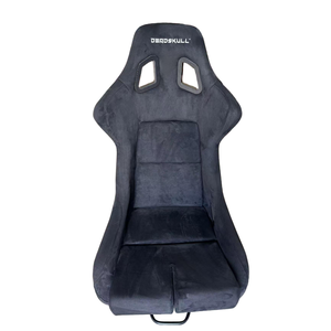 Asiento de Carreras Deportivo de Fibra de Carbono y Terciopelo de Alta Calidad Cómodo Asiento de Cubo Modificado para Auto en Oferta Universal para Juegos - Product Image 1