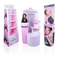 Présentoir de sol en carton POP pour extensions de cils, présentoir de maquillage