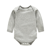 Combinaison bébé personnalisée 100% coton, barboteuse unie pour nouveau-né, unisexe, OEM ODM, faible MOQ