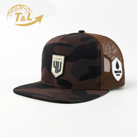 Casquette Trucker 4UGEAR personnalisée avec patch brodé, style néerlandais 5 panneaux, en maille, fermeture snapback, unisexe, pour l'extérieur et la mode