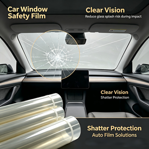 Película de Protección para Automóviles, Seguridad, Película para Ventanas, Película para Mascotas, Tinte con Protección UV <span class=keywords><strong>del</strong></span> 99%, a Prueba de Explosiones, para Vidrio Arquitectónico de Edificios, 1.52*30m - Product Image 2