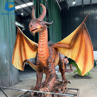 Dragon animé réaliste AD-02 Dragon Western Animatronic réaliste avec fumer pour la décoration du spectacle d'Halloween en silicone