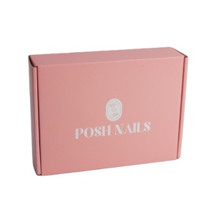 Wholesale Pink Small Mailer Clothing Packaging Box Recyclable Gold Foil Stamping Accept Matt Lamination Corrugated Board China