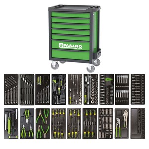 Fasano <b>Tools</b> 100-Piece <b>Mechanics</b> <b>Tool</b> <b>Set</b> With Rolling Cart For Automotive Repair - Product Image 1