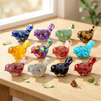 Patung Kerajinan Resin Batu Kristal Alami Buatan Tangan untuk Dekorasi Rumah, Meja Kantor, Hadiah, dan Grosir OEM/ODM untuk Dekorasi