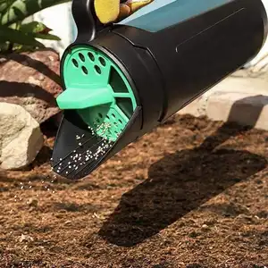 Nieuwe 80Oz Plastic Handmatige Handmatige Gazon-En Tuinzaadstrooimeststof Met Schep Modern Ontwerp Voor Hangend Gebruik