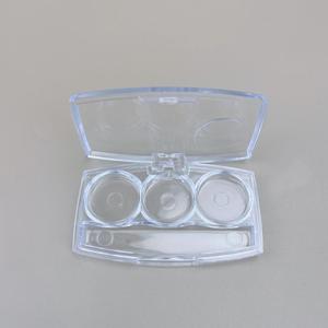 Transparent Empty Eyeshadow Palette Three Color DIY Cosmetic Packaging Sample <b>Box</b> For <b>Makeup</b> Testing And Storage - Product Image 4