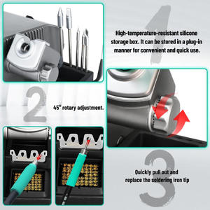 Station de soudage SUGON T61 <span class=keywords><strong>400W</strong></span>, station de retravail de soudage compatible avec les pointes de <span class=keywords><strong>fer</strong></span> à <span class=keywords><strong>souder</strong></span> C470/245/210, surface peinte, outils de grande taille - Product Image 6