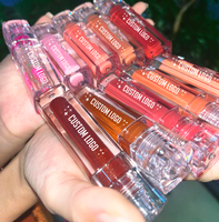 Gloss à lèvres brillant avec logo personnalisé, longue durée, imperméable, nacré, gloss à lèvres liquide, marque privée, rouges à lèvres liquides