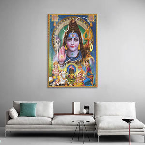 Custom Shiva ritratto su tela pittura su vetro Art Art Deco parete cornice decorativa indù cristallo porcellana <span class=keywords><strong>pittore</strong></span> per la casa - Product Image 2