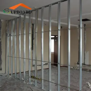 Decorative Fiber Cement Board Galvanized Metal Partition Frame Profile