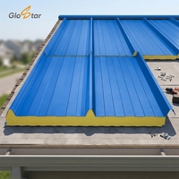 Panneau de toiture à joint de blocage CE/ISO 360 Glostar, très vendu, avec laine de roche ignifuge et joint de bordure en PU pour entrepôt industriel