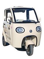 Tricycle électrique fermé Ully, scooter de mobilité |   3 places résistantes aux intempéries avec une autonomie de 80 km