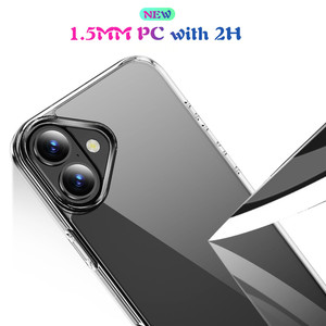 Custodia per telefono trasparente Crystal Clear con paraurti morbido in TPU e cover ibrida trasparente in PC per <span class=keywords><strong>iPhone</strong></span> 17 16 15 14 <span class=keywords><strong>13</strong></span> Plus - Product Image 3