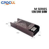 Alimentation électrique à découpage AC-DC ultra-mince Crocll, entrée 198-242V, sortie 24V, pour boîte lumineuse, éclairage publicitaire, pilote LED, 60W-400W, CE/RoHS 80%