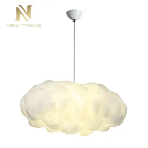 Modern style residential decoration pendant lamp cotton cloud white led hanging light