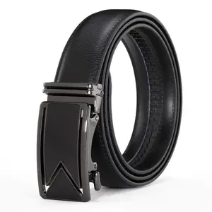 Cinturones flexibles de alta calidad para hombres Hebilla de cinturón de cuero automática Hebillas de cinturones de cuero de aleación para hombres