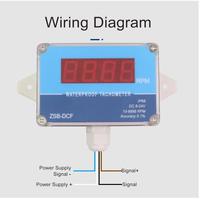 Tachometer Digital Tahan Air DC8-24V Pengukur Kecepatan RPM, Penghitung Kecepatan Rotasi Motor Presisi Tinggi dengan Sensor Proximitas