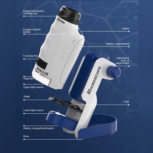 Microscopio Digital de mano para niños, juguete de ciencia, 60x-120x, LED, de bolsillo ligero, con caja de almacenamiento - Product Image 5