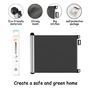 Barrière <span class=keywords><strong>de</strong></span> sécurité rétractable Prodigy pour enfants, durable, en aluminium+ABS+PVC, pour escaliers, 0-12 mois, 1-2 ans, multifonction - Product Image 4