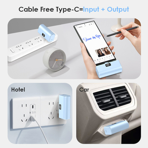 Mini batterie externe portable 5000 mAh avec prise USB-C intégrée, affichage numérique, charge rapide, batterie externe capsule pour téléphones mobiles - Product Image 5