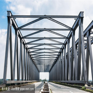 โครงโครงเหล็กแบบพกพาสะพานทรัสแบบแยกส่วนโครงเหล็กโครงเหล็กเสริมโครงสร้างสะพาน Bailey - Product Image 3