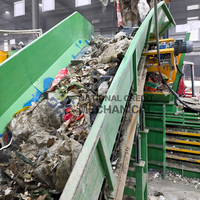Petite presse à balles pour déchets textiles, carton et vêtements usagés