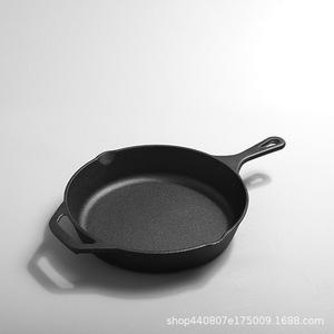 <b>Cast</b> Iron Frying <b>Pan</b> Round Thick Bottomed Durable For Induction Cookers Fry <b>Pans</b> - Product Image 4