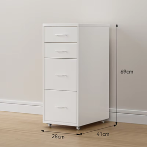 Armoire <span class=keywords><strong>de</strong></span> classement étroite en métal à 4 tiroirs, armoire <span class=keywords><strong>de</strong></span> bureau, armoire <span class=keywords><strong>de</strong></span> classement verticale en acier pour la maison, le bureau, l'école, les équipements - Product Image 3