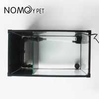 NOMOYPET Aquarium auto-circulant de taille moyenne pour tortues d'eau douce, écosystème sans changement fréquence de l'eau, avec système de filtration