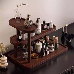 New Zealand <b>pine</b> wood dressing table, multi-tiered imported solid wood table for storing lipsticks, perfumes, and cosmetics. - Product Image 1