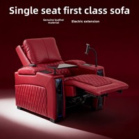 Canapé inclinable électrique haut de gamme Louis Donne, minimaliste moderne, en cuir véritable, rembourrage en éponge, une place, pour salle de cinéma maison