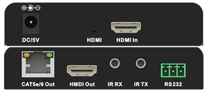 4k @ 60 <span class=keywords><strong>hdmi</strong></span> एक्सटेंडर 60 मीटर सिग्नल बिल्ली 5e/6 rj45 आउटपुट कैस्केड रिसीवर ट्रांसमिशन - Product Image 6
